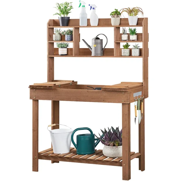 Fir Wood Potting Bench