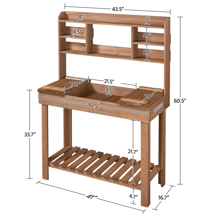Fir Wood Potting Bench