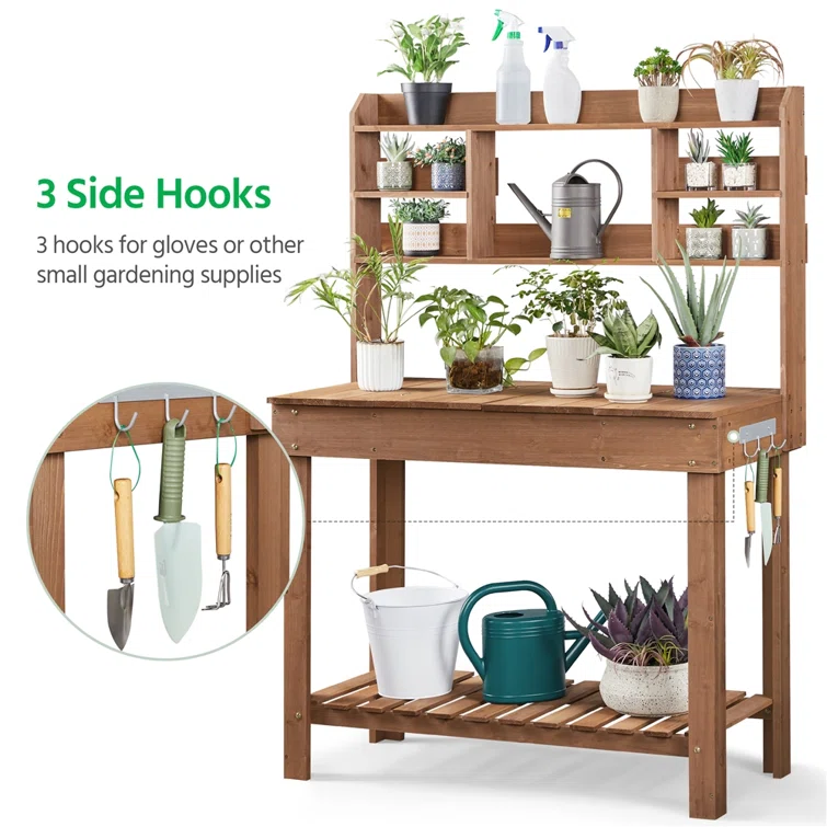 Fir Wood Potting Bench