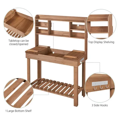 Fir Wood Potting Bench
