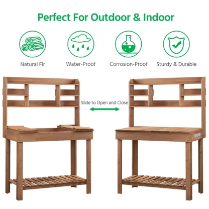 Fir Wood Potting Bench