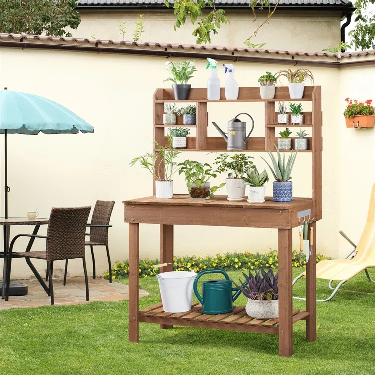 Fir Wood Potting Bench