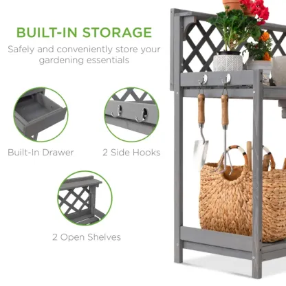 Fir Wood Potting Bench
