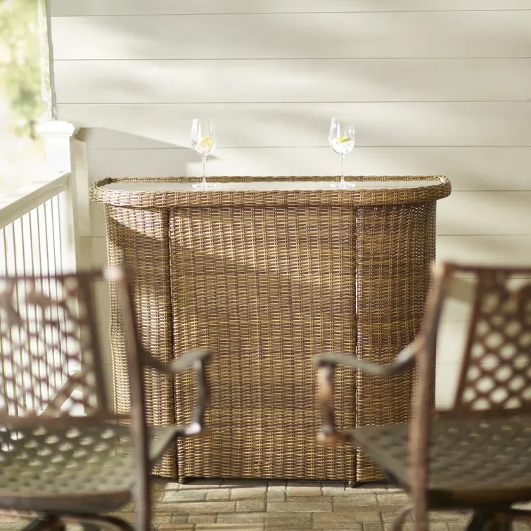 Glass Outdoor Bar Table