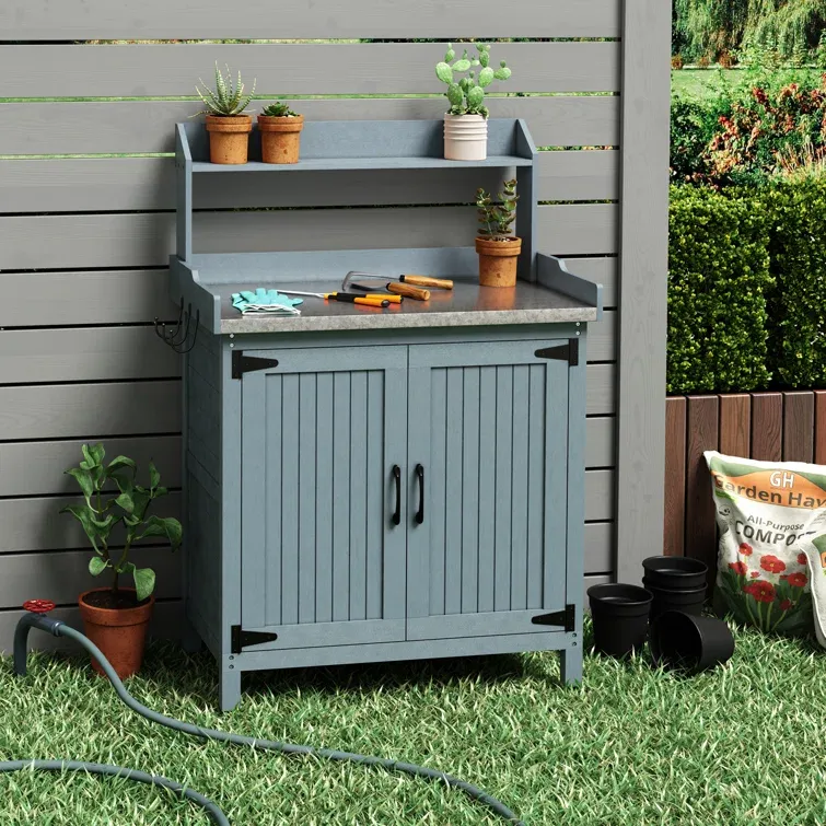 Pine Wood Potting Bench