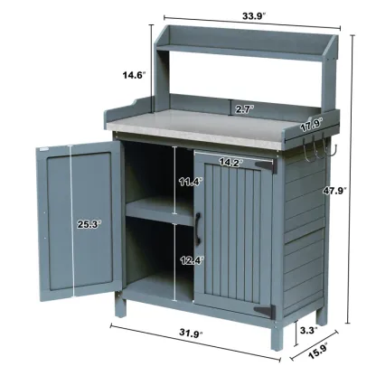 Pine Wood Potting Bench