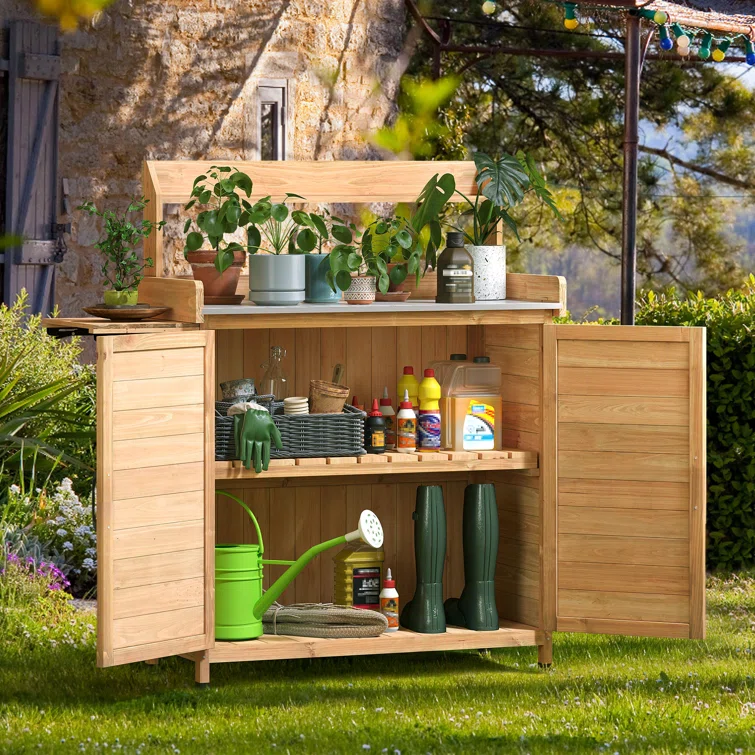 Fir Wood Potting Bench