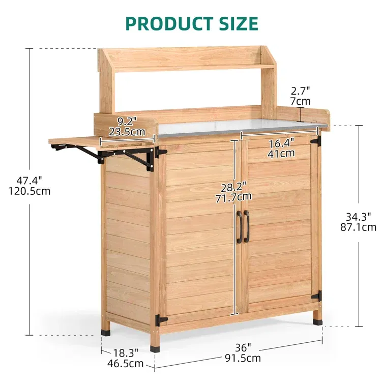 Fir Wood Potting Bench