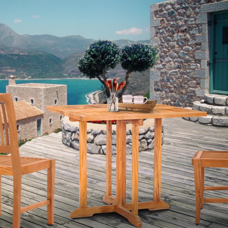 Teak Fliptop Outdoor Dining Table