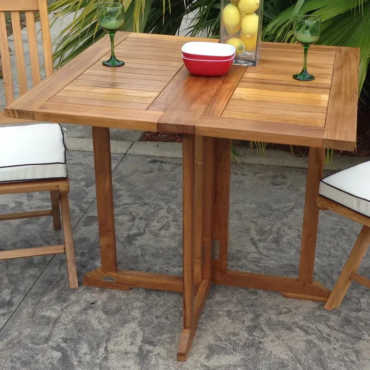 Teak Fliptop Outdoor Dining Table