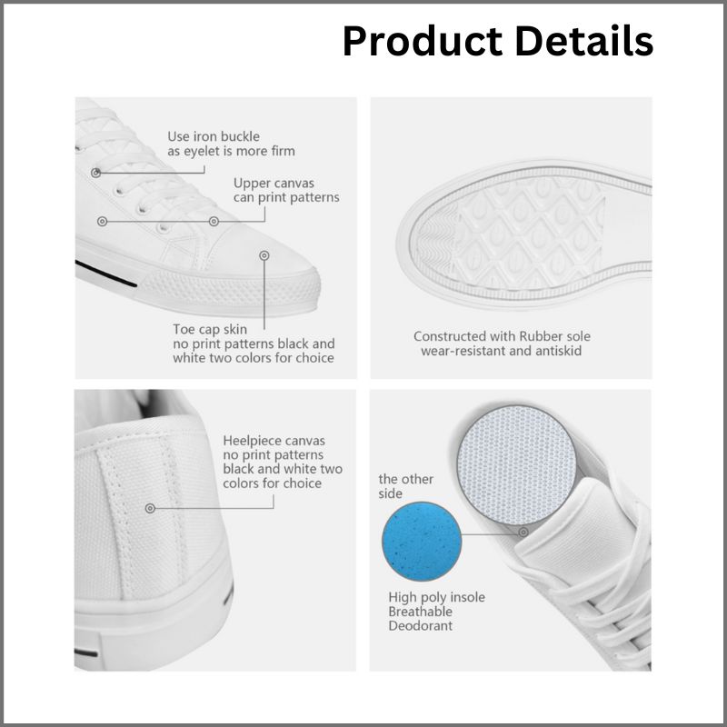 low top canvas shoes