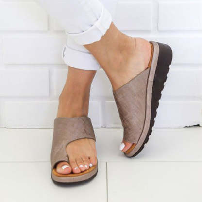 🔥CLEARANCE SALE🔥Women Comfy PU Leather Shoes Big Toe Foot Correction Sandal Orthopedic Bunion Corrector