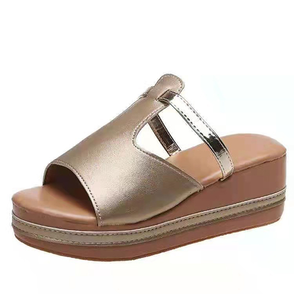 😍[May New]😍Women's Casual Wedge Platform Leather Orthopedic Sandals