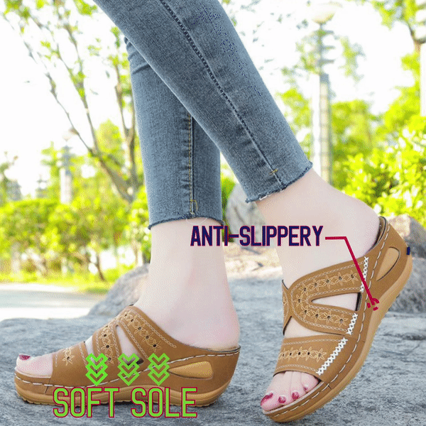 Lismali Blisscomfy Arch Support Wide Toe Box Open Toe Sandals