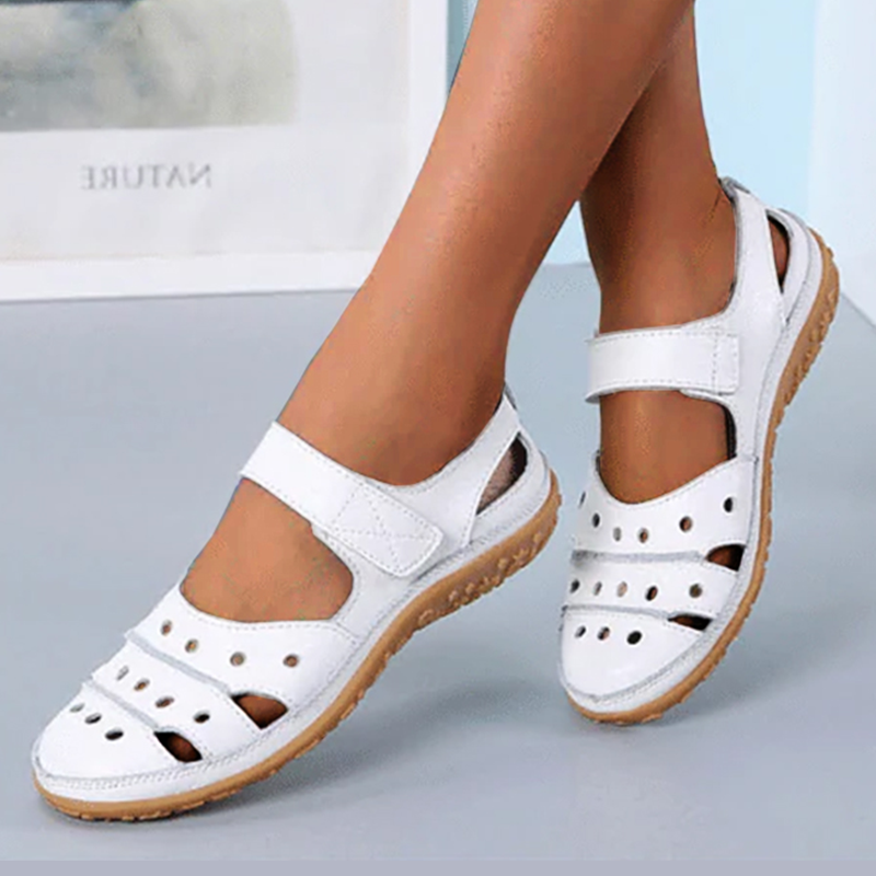 <Jun New> Women's Hollow Hook Flat Sandals