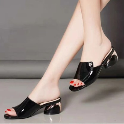 Leather Summer Fashion Heels Orthopedic Sandals