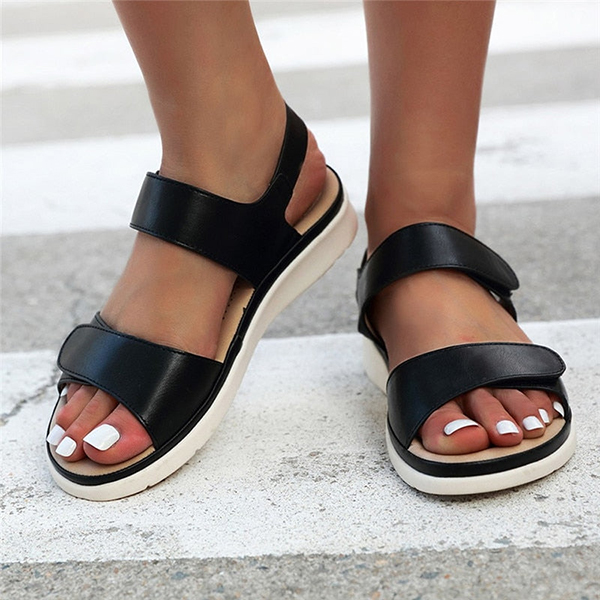 <Jun New>Casual Women Adjustable Flat Platform Beach Buckle Strap Sandals