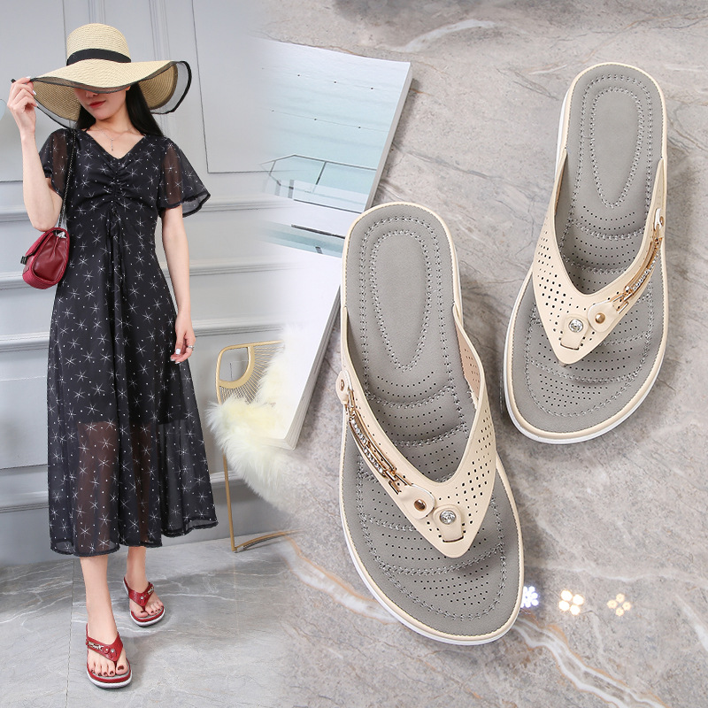 😍[May New]😍Women's Arch Support Soft Cushion Flip Flops Thong Sandals Slippers