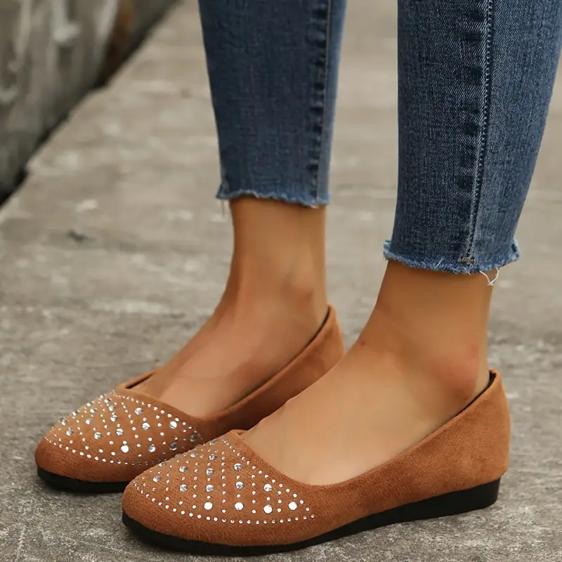 😍[May New]😍-Women's Rhinestone Flat Shoes-Buy 2 Free Shipping