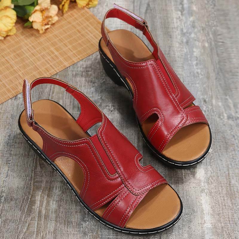 2024 Womens Premium Leather Arch Support Orthopedic Sandals
