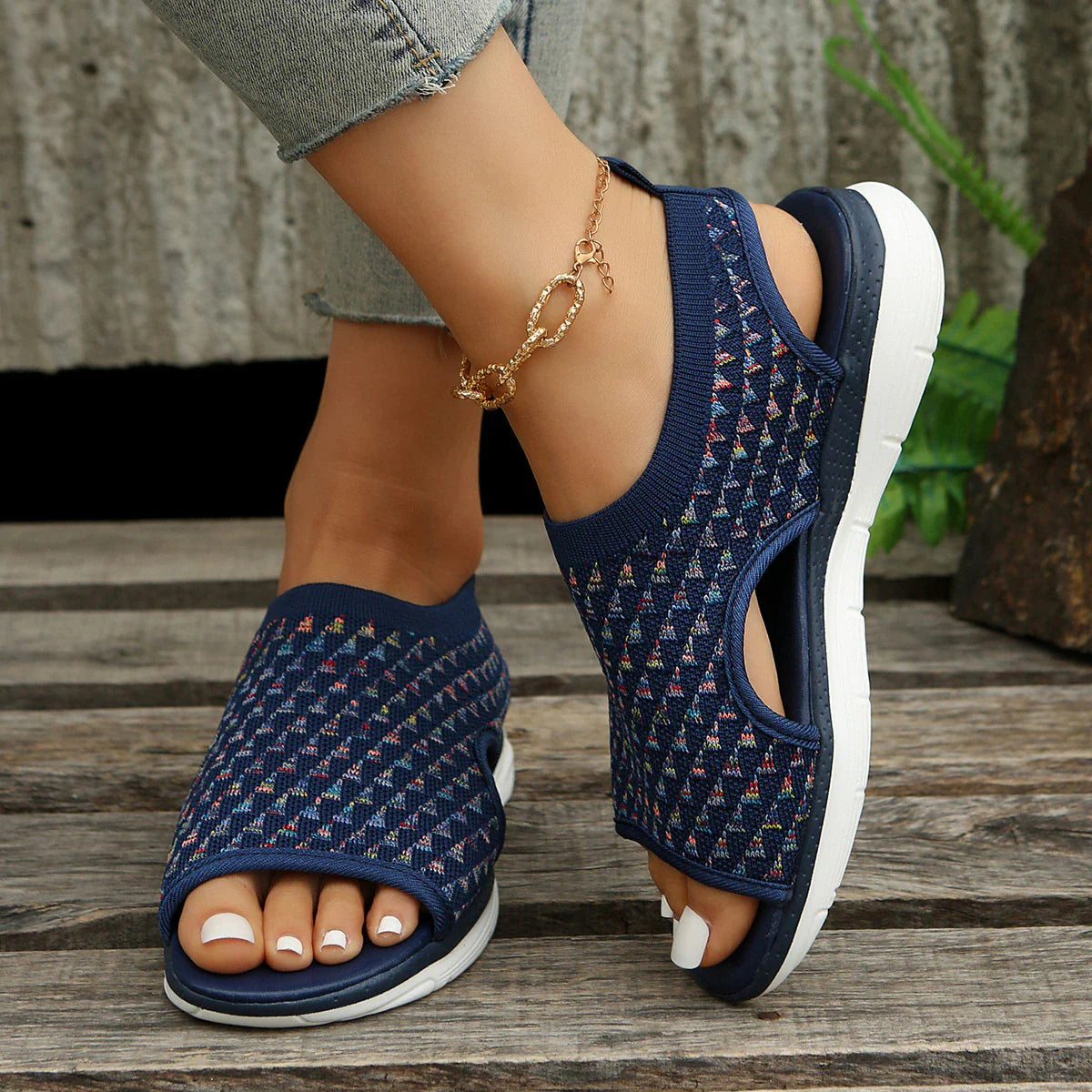 2024 Premium Elastic Mesh Knitted Orthotic Sandals [Limited time offer: Buy 2 Save More 15%]