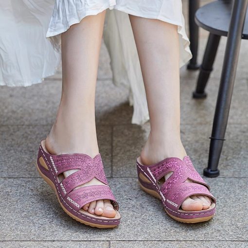 2024 Women’s Premium Orthopedic Open Toe Wedge Sandals Slippers