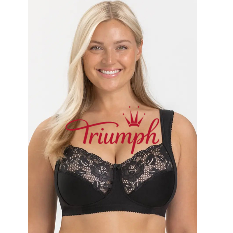 Triumph- 3 pezzi💝Comodo reggiseno push-up in puro cotone✨✨