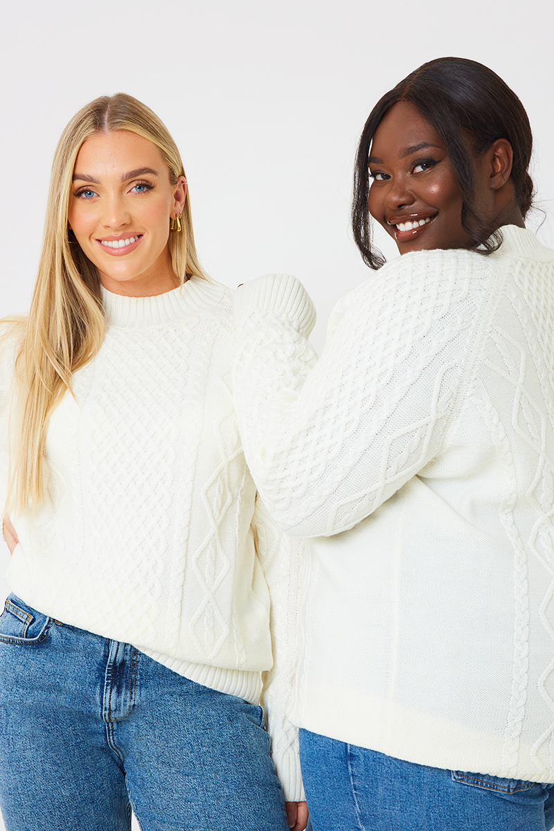 Recycled Cable Knitted Jumper