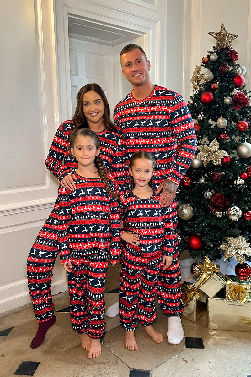 Reindeer Stripe Fairisle Dog PJ