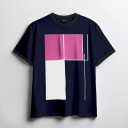 Graphic Tee (Pink on Navy)