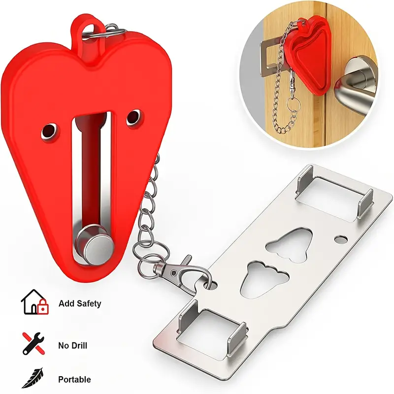 KAK Portable Door Lock Keyless Anti-theft Hotel Lock