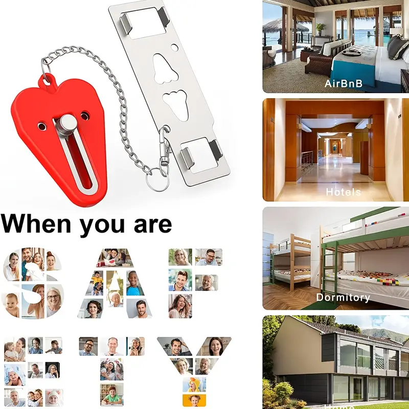 KAK Portable Door Lock Keyless Anti-theft Hotel Lock