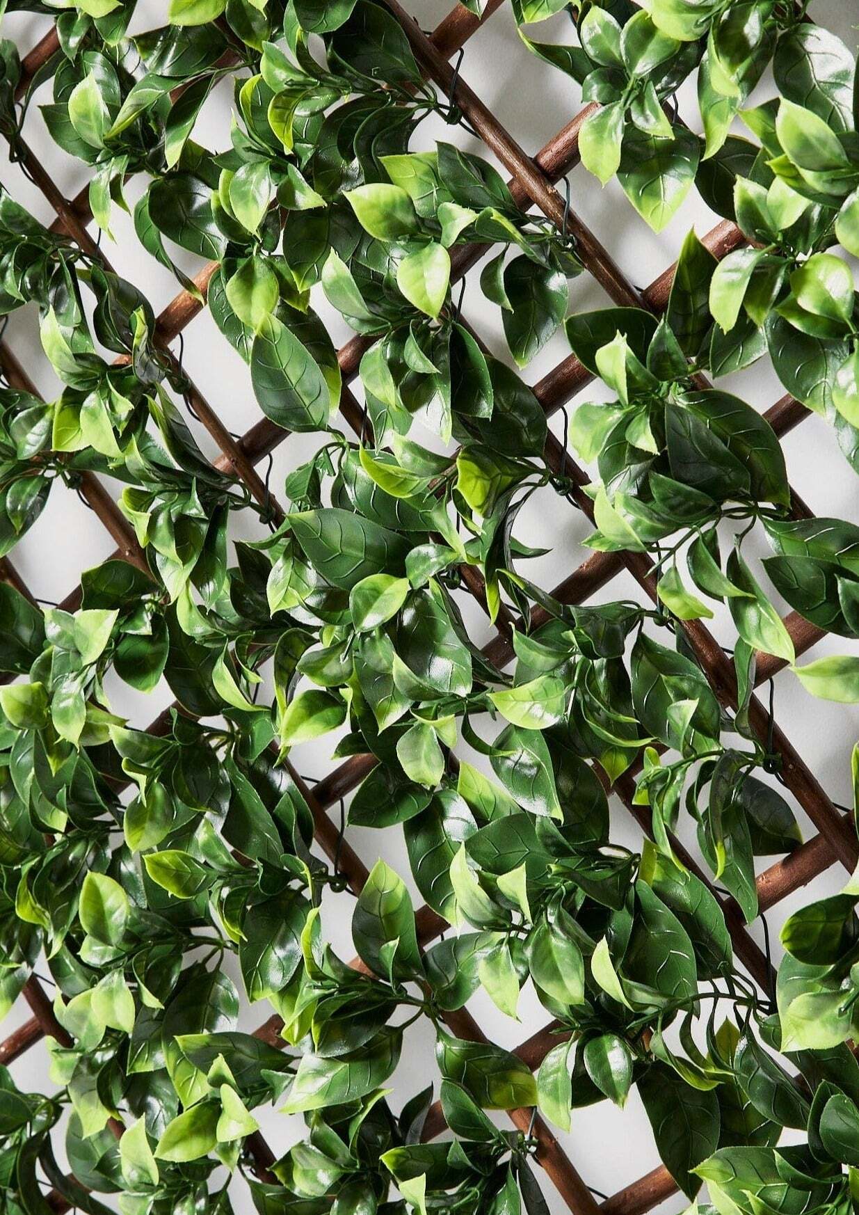 Faux Indoor/Covered Outdoor Gardenia Trellis Fence - 78.5