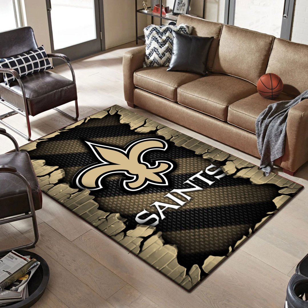 New Orleans Saints Themed Rug