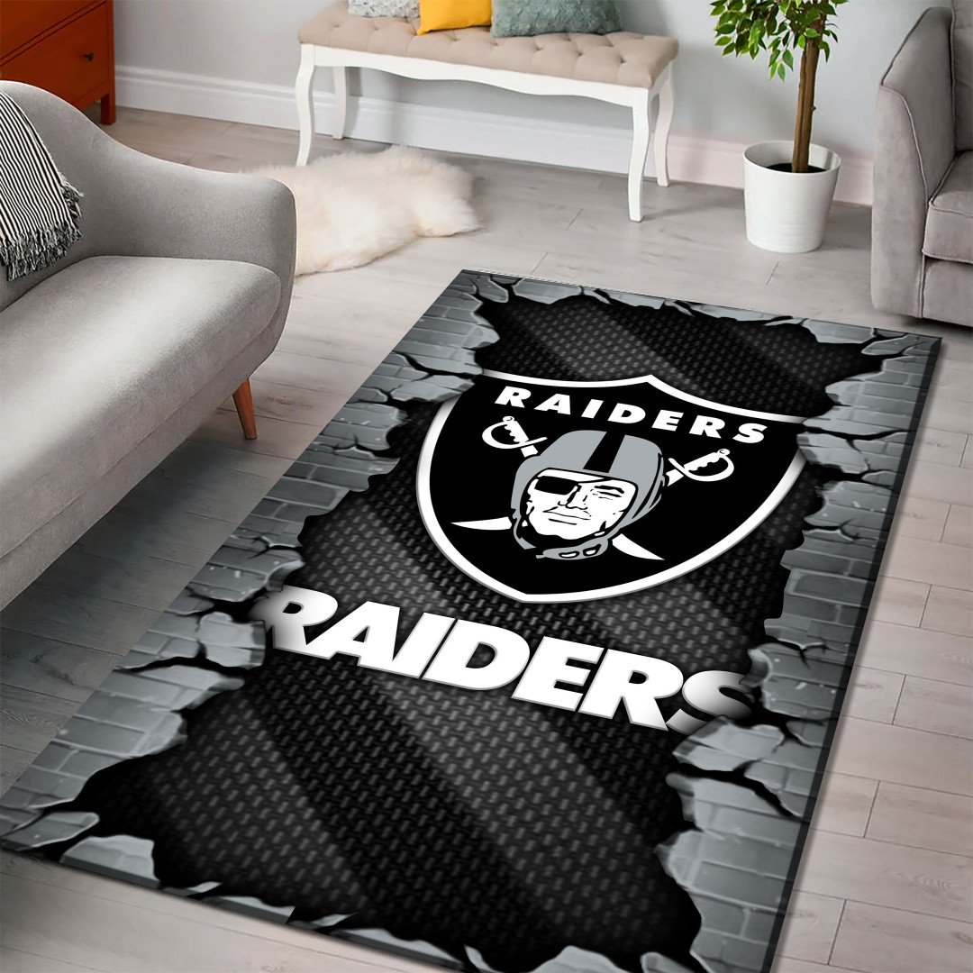 Las Vegas Raiders Themed Rug
