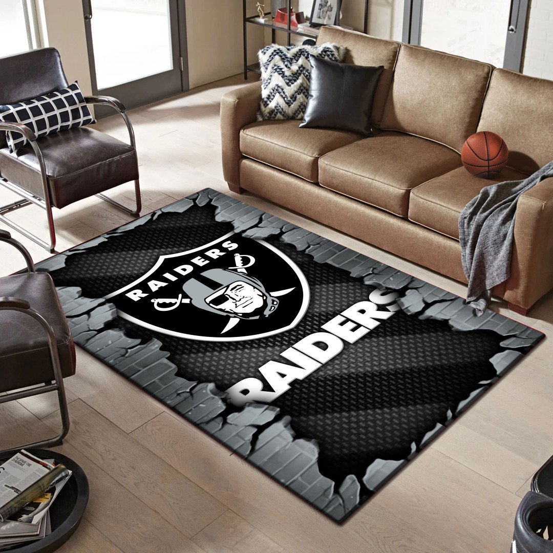 Las Vegas Raiders Themed Rug