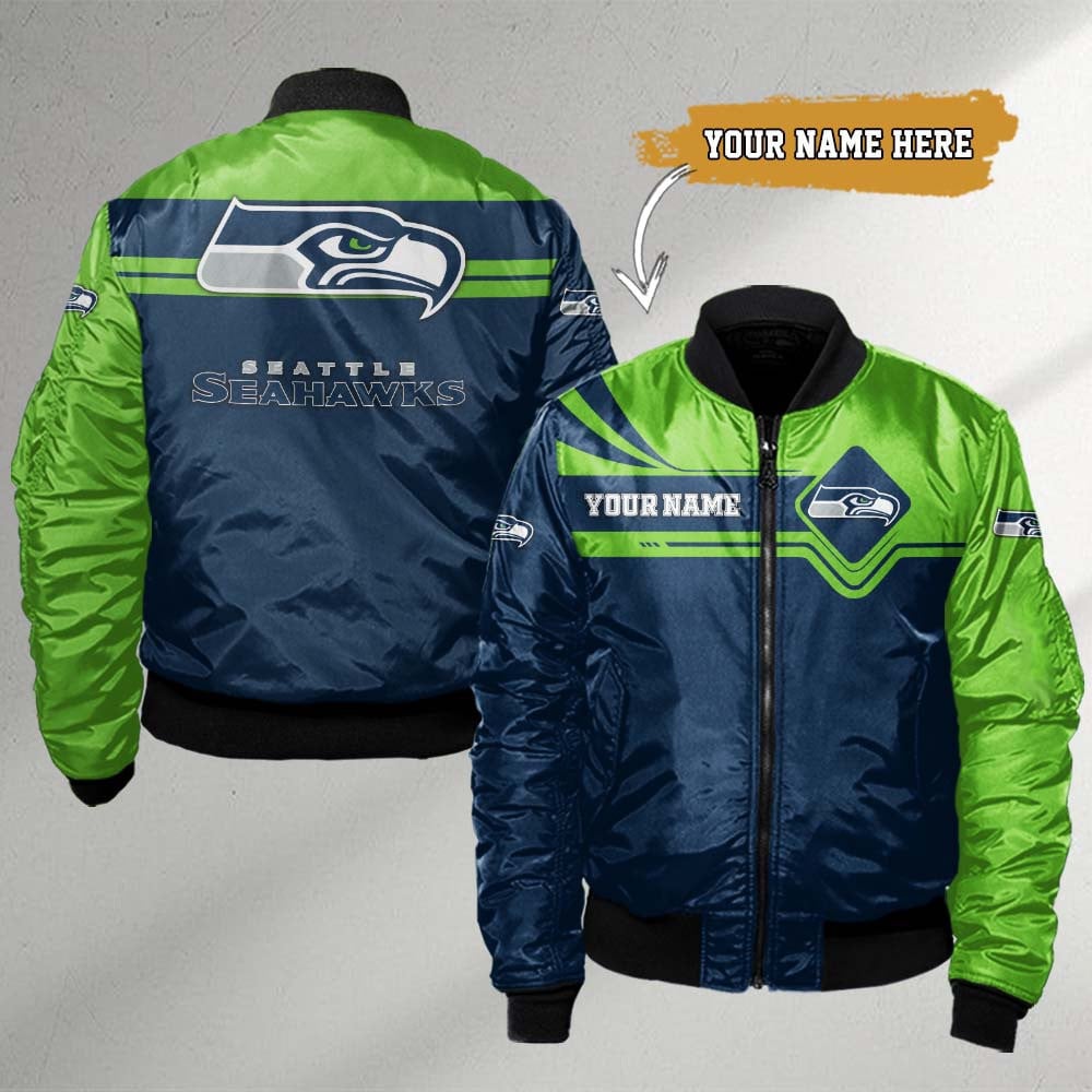 Seattle Seahawks Chargers Satin Bomber Jacket