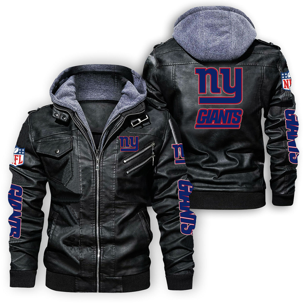 New York Giants Plush Leather Jacket