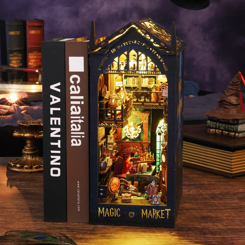 Booknook Chamber of Secrets Magic Book Nook Library Decor Miniature  Decoration Between Books Bookshelf Diorama Wizarding Alley 