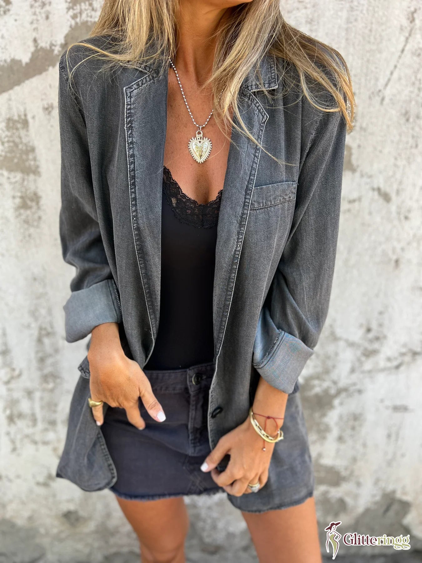 Denim Suit Casual Jacket