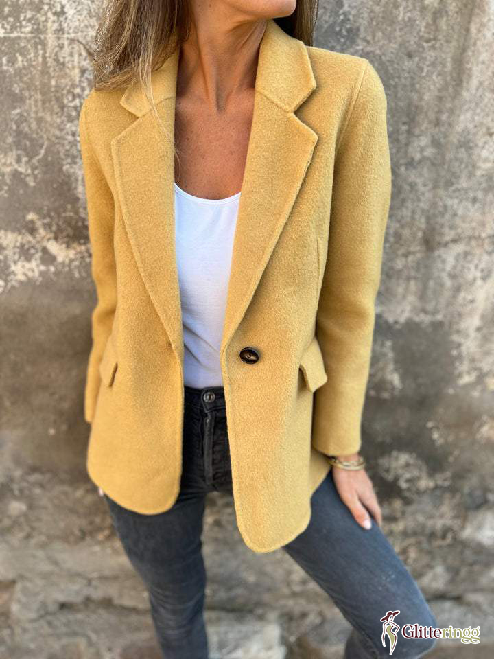 Women's Lapel Long Sleeve Casual Jacket