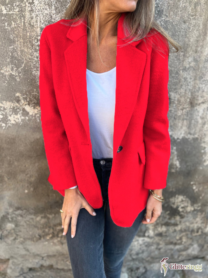 Women's Lapel Long Sleeve Casual Jacket