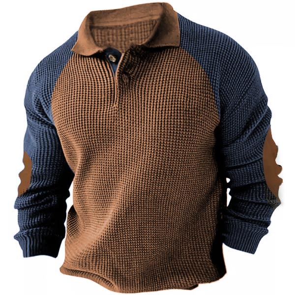 Tricou polo casual cu mâneci raglan pentru exterior pentru bărbați