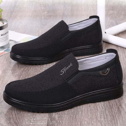 MEN'S EXTENDED WIDTH FOOT AND HEEL COMFORTABLE INSOLE NON-SLIP SNEAKERS-burnzay