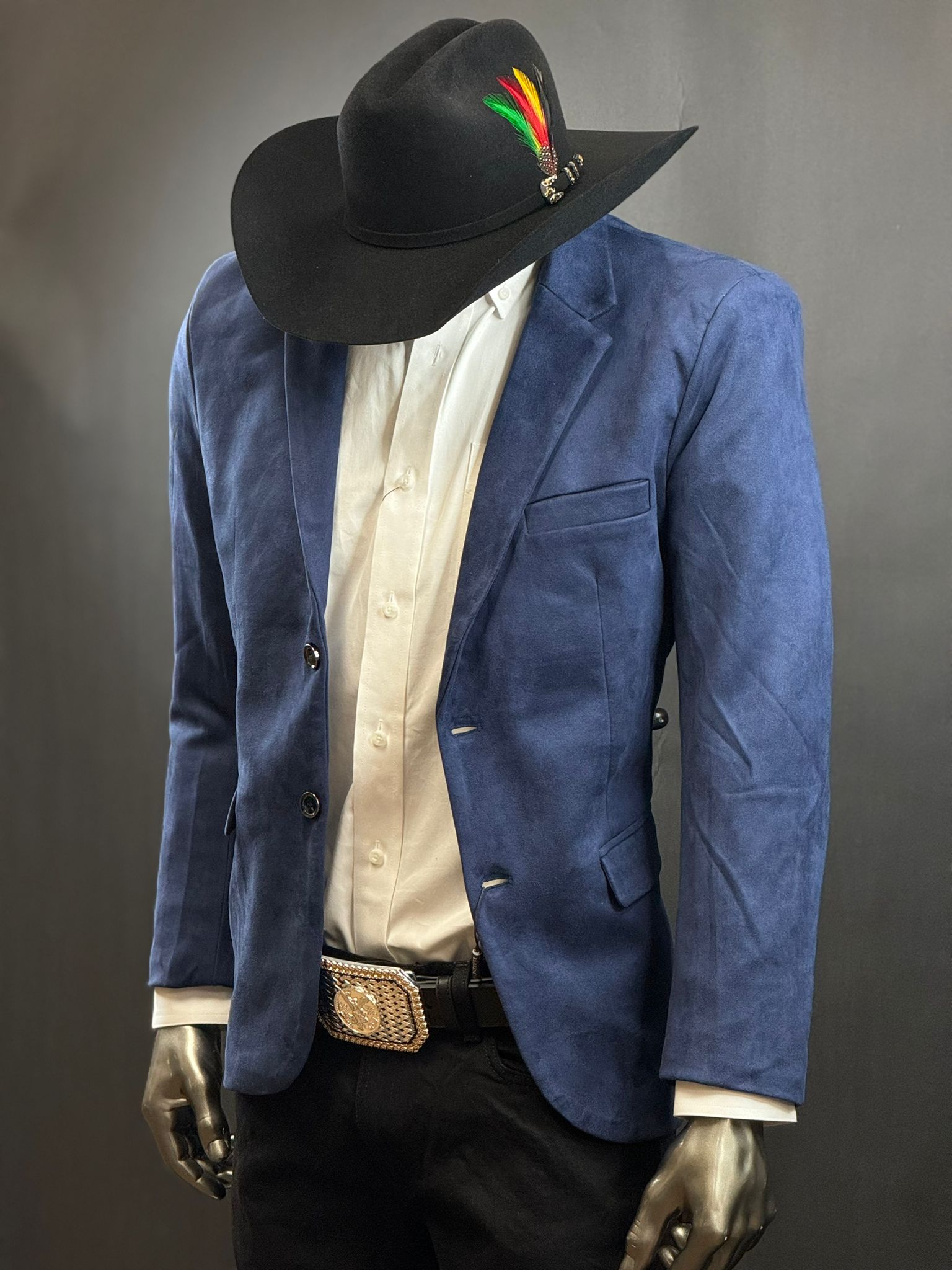 PLATINI NAVY GAMUZA SUEDE BLAZER
