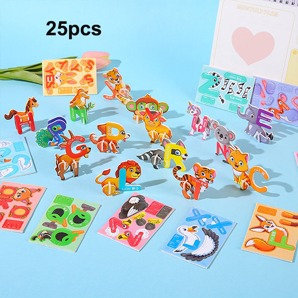 🔥Educational 3D Cartoon Puzzle