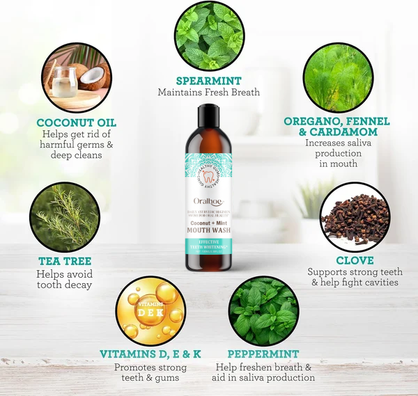 🦷Cocomint Pulling Oil with 7 Essential Oils & Vitamins D, E & K2