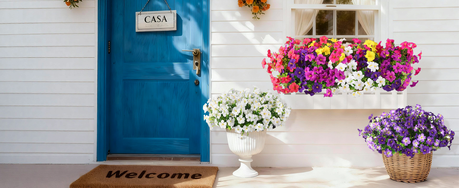 outdoor artificial flowers uv resistant