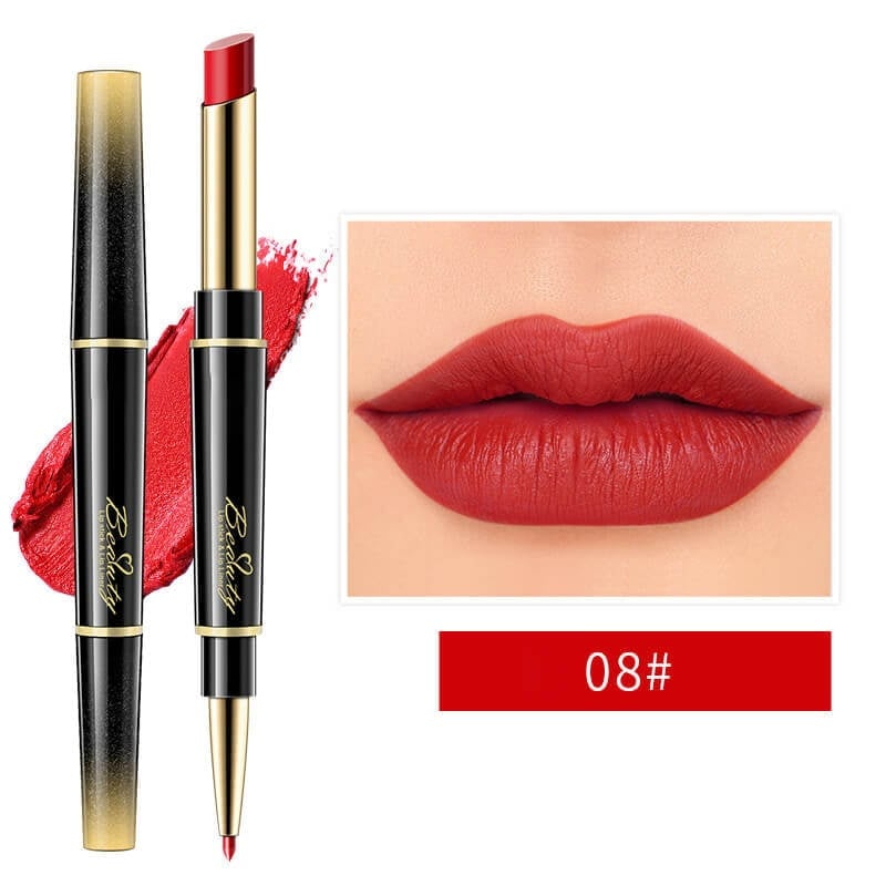 🔥Last Day 49% OFF-Double-ended Lipstick Automatic Lip Liner Matte Waterproof Non-fading Non-stick Lipstick