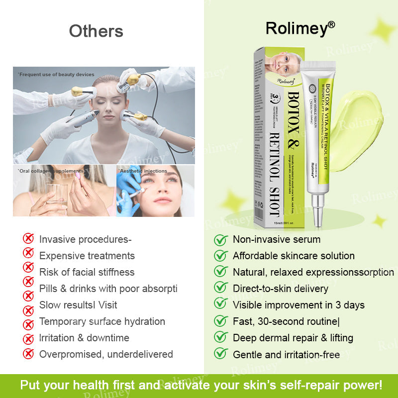 ✔Made and shipped from the USA 💫Rolimey® Botox & Vita-A Retinol Shot Wrinkle-Lift Tightening cream - Last Day Promotion 70% OFF